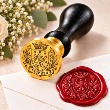 Custom family crest wax seal stamp